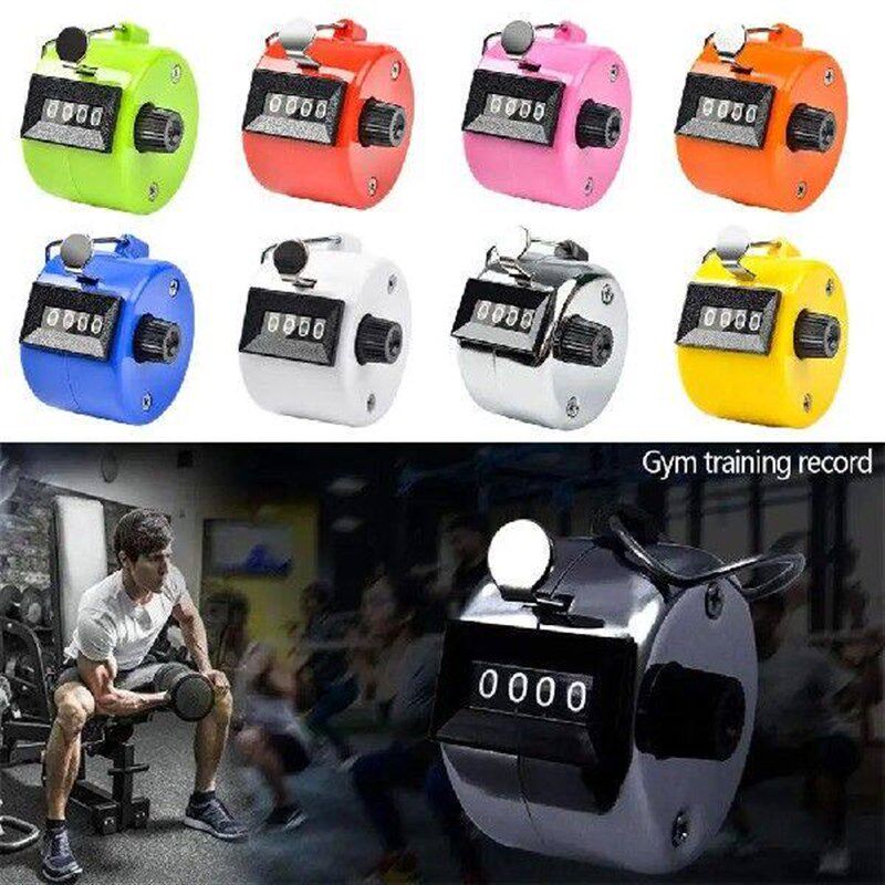 4 Digit Number Hand Held Tally Counter Mini Mechanical - 实物图