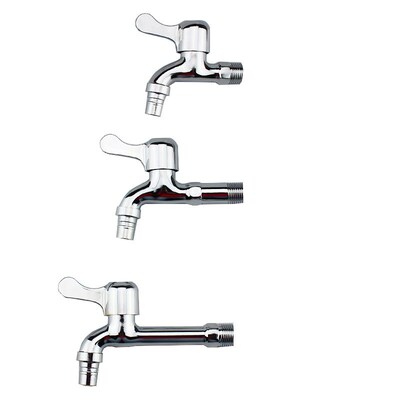 4 points zinc alloy washing machine faucet single cold quick