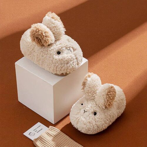 cotton shoes kids cute warm winter girls shoes hairy indoor