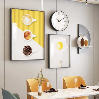 Modern Simple Clock Restaurant Decorative Painting Mural Com