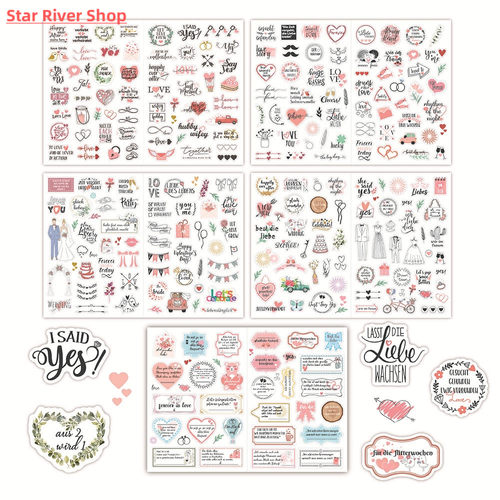 German wedding stickers Blessing Invitation sticker pack