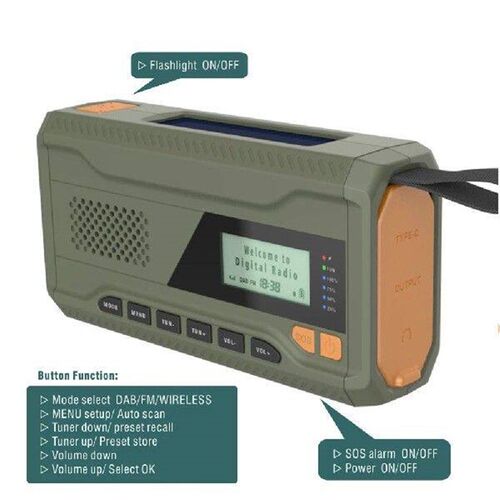 4500mAh Portable Emergency Radio Solar Hand Crank Radio