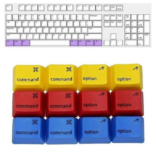 PBT Keycaps MAC-style Command Option Keys Dye-Sub Cherry MX