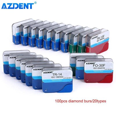 20Boxes/100pcs Dental Diamond Burs for High Speed Handpiece