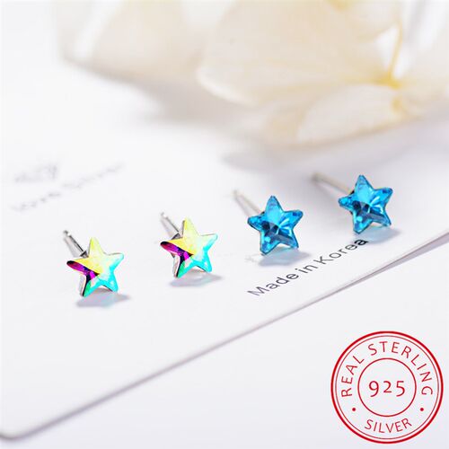 Lekani Embellished With Crystals  Stud Earring Women Star Ea