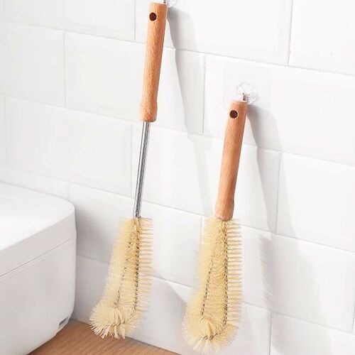 Long Wooden Handle Bottle Brush Baby Pacifiers Cleaning Brus