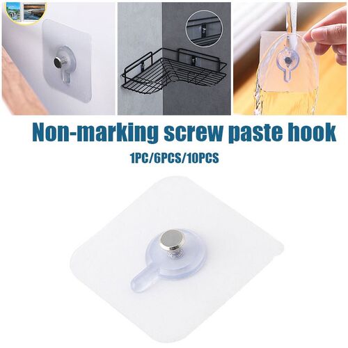 1/6/10 Pcs PVC Wall mounted Nails Practical Transparent Str