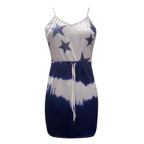 WomenS Dress Summer  Fashion Casual V-Neck Short Sleeve