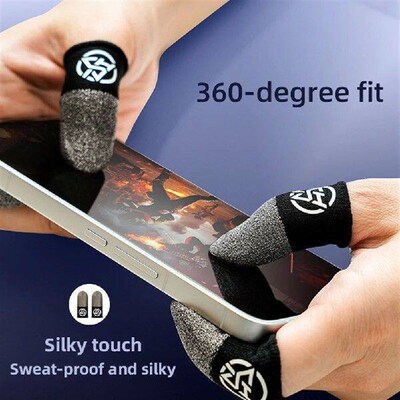 20 Pcs Touch Screen Finger Sleeve Sweatproof for PUBG Gamer