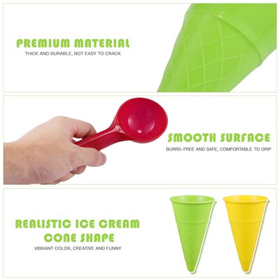 Ice Cream Toys Sand Beach Toy Kids Set Cones Cone Play Scoop