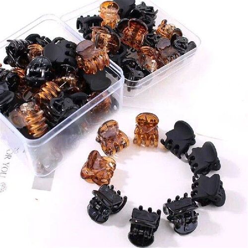 New Black Small Hair Claw Clips Women Girls Plastic Hair