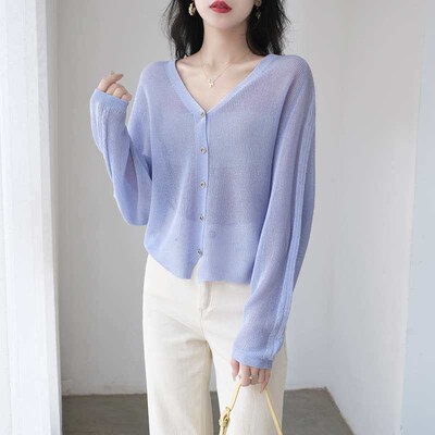 Western-style Long-sleeved Knitwear Sunscreen Clothing Women