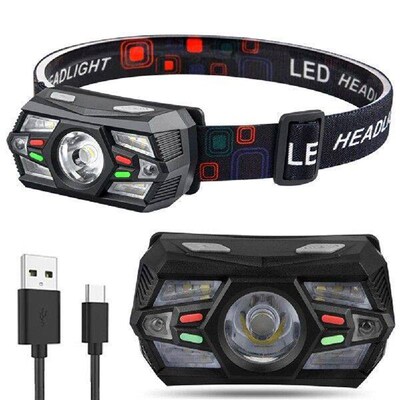 LED Super Bright Headlight Motion Sensor Powerful Headlight