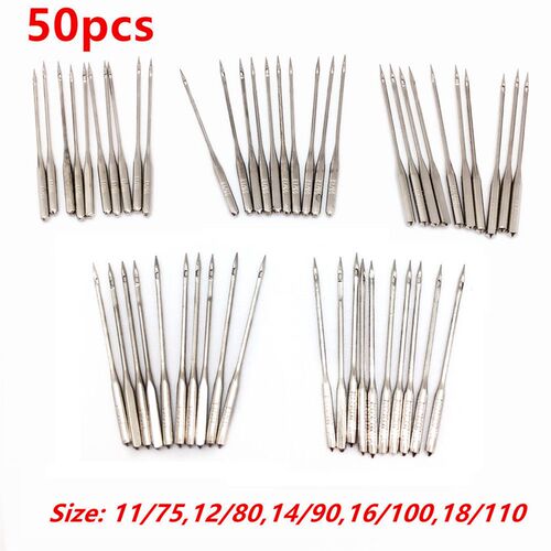 50Pcs Vintage Household Sewing Machine Needles 11/75,12/80,1