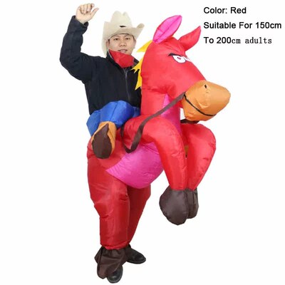 Purim Cowboy Rider Horse Inflatable Costume Halloween Carniv