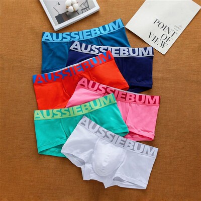 Aussiebum mens cotton underwear low waist letter tide comfo