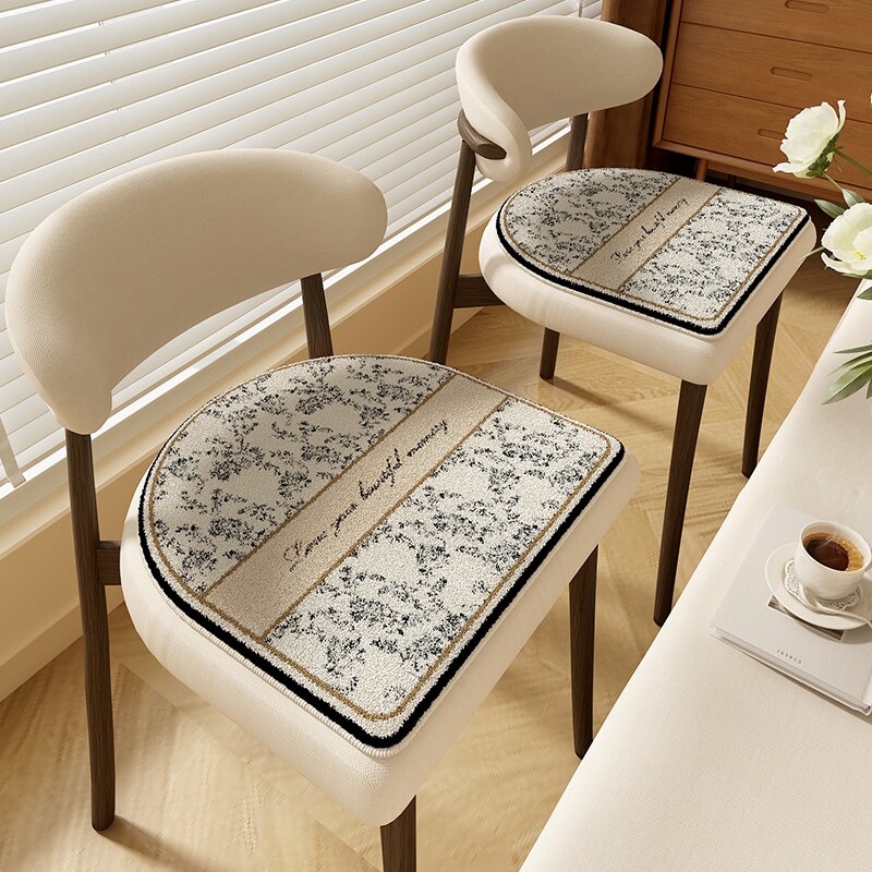 奶油风餐椅垫坐垫四季通用马蹄形法式毛绒冬季皮革座垫子防滑,居家布艺,椅垫,淘宝优惠券,粉丝福利购,淘宝优惠卷