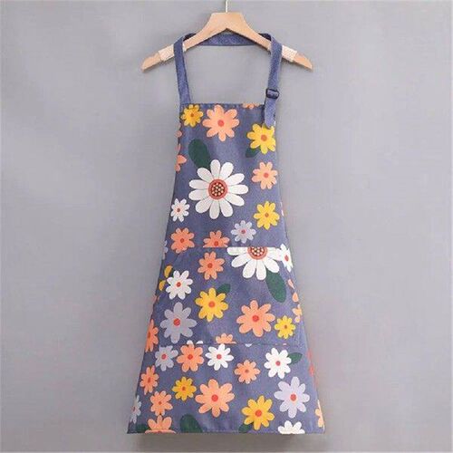 Cute Flower Kitchen Household Oil-Proof Cooking Apron For