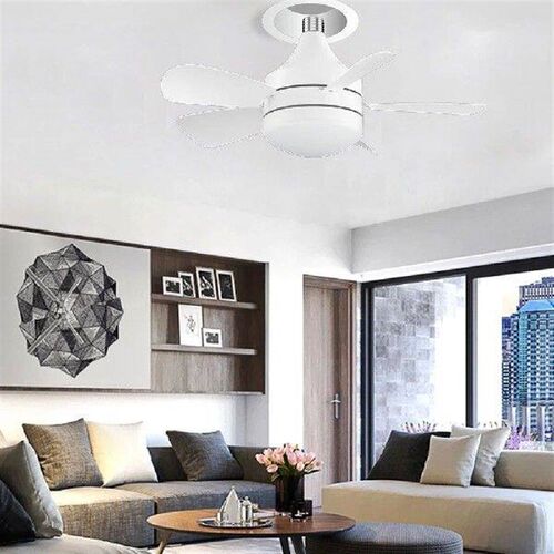 Mini Ceiling Fan with LED Light 5 Blades Small Ceiling Fan