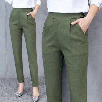 2025 Slimming High Waist Sretch Womens Pants Thin Harlan Pa
