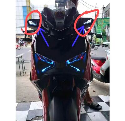 适合23款-24款XMAX300转向灯白蓝红流水日行灯印尼JPA进口转向灯