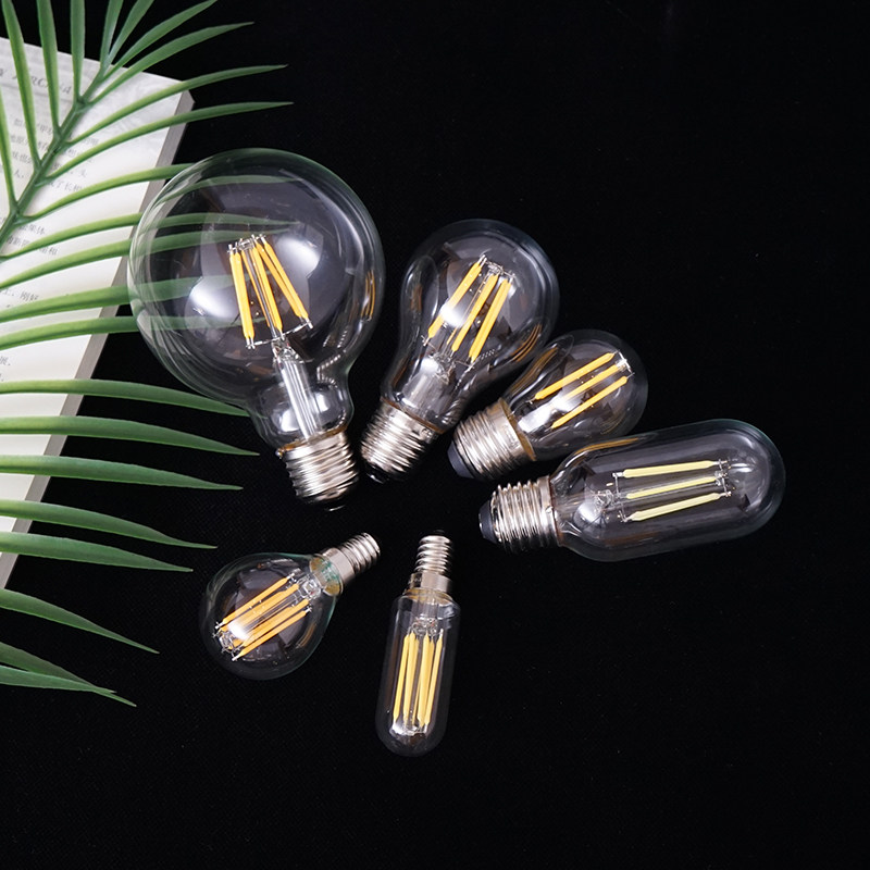 爱迪生LED节能灯泡E27螺口E14复古透明超亮光源装饰球泡暖黄4W