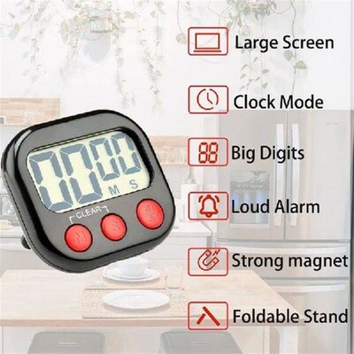 4X Kitchen Timer, Digital Visual Timer Magnetic C