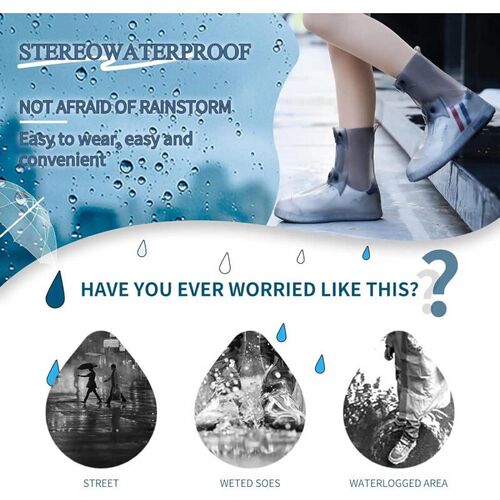 1PC Waterproof Silicone Shoe Cover High Top Rain Boots Cover