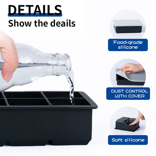 4/6/8/15 Grids Ice Tray Mold Ice Maker Food Grade Silicone