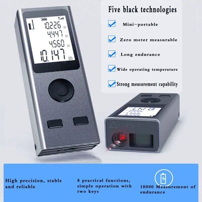 Mini Laser Rangefinder Digital Tape Measure Laser Ruler USB