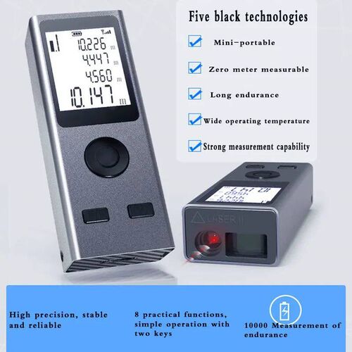 Mini Laser Rangefinder Digital Tape Measure Laser Ruler USB