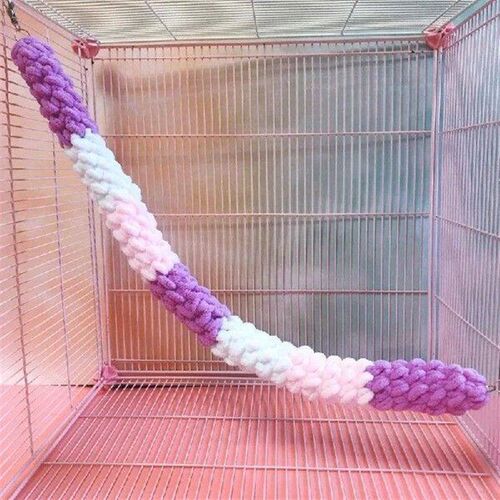 Pet Cage Swing Chew Resistant Hammock Toy Parrots Exercise