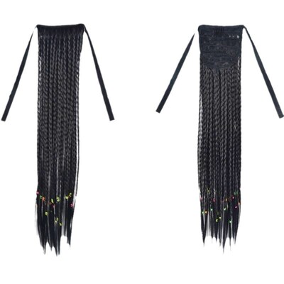 Wig Womens Hip Hop Dreadlocks Braided Pigtail Twist Ponytail