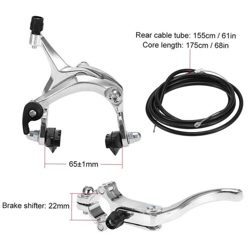 Front/Rear Fixie Bike Brake Kit Road Bike Cruiser Brake Set