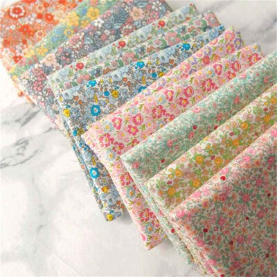 145x50cm Floral Summer Poplin Cotton Sewing Fabric DIY Child