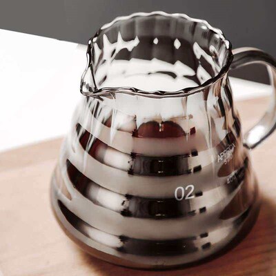 Diamond striped hand pour over coffee sharing pot drip filte