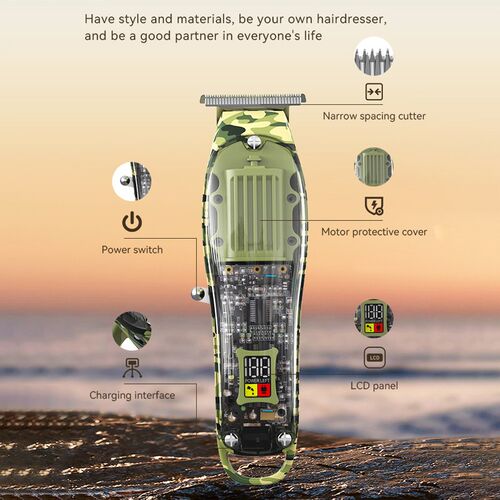 cordless electric hair clipper for men professional beard ha