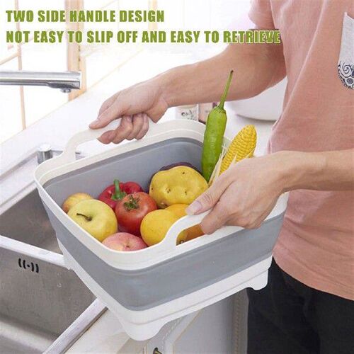 Kitchen Folding Washing Basin Convenient to Use with Drian