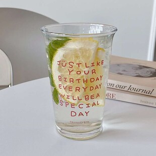 Bo Limei Simple Letter Glass Cold Extraction Glass Glass Nic