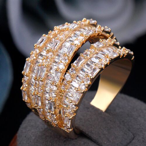 Bride Talk Luxury rendy Women Ring Colorful Cubic Zirconia W