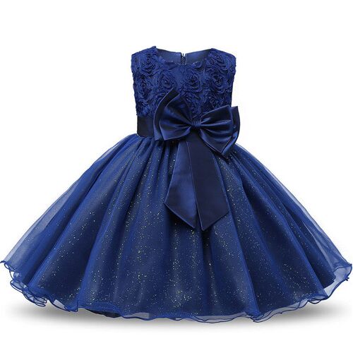 Girls Christmas Dress for Kids Lace Flower Princess Dress Ch