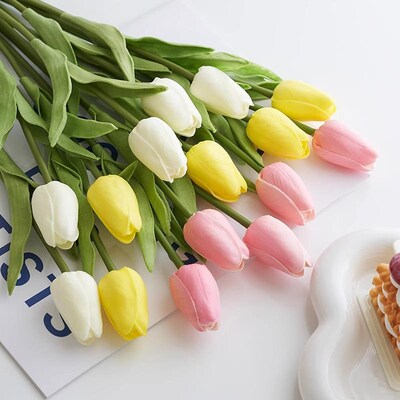 Tulip flower bouquet, artificial flower gift for bedroom dec