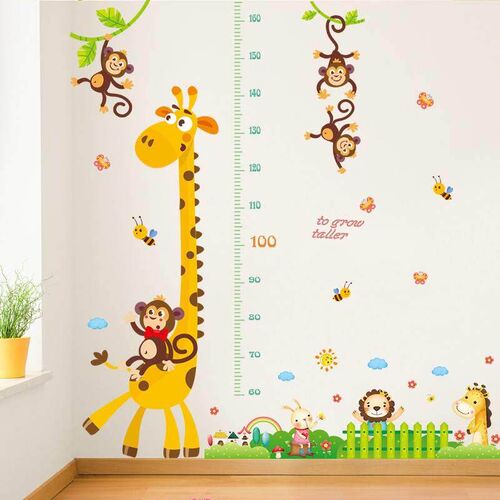 Children baby measuring height stickers cute cartoon height