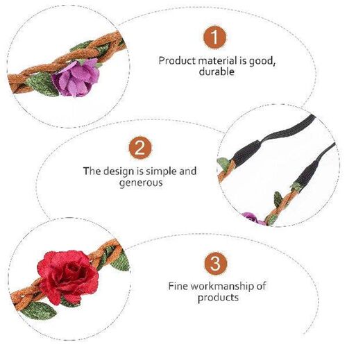 4 Pcs Rose Flower Crown Headband Garland Floral Headbands