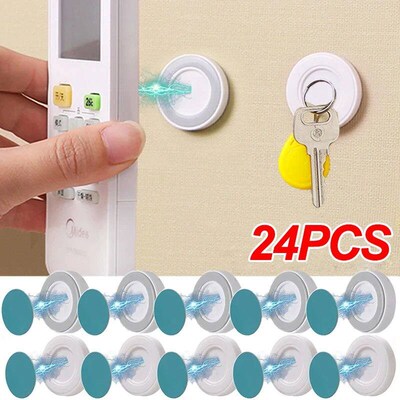 24Pcs Anti-Lost Magnetic Hooks Wall Mounted Strong Magnet Ho