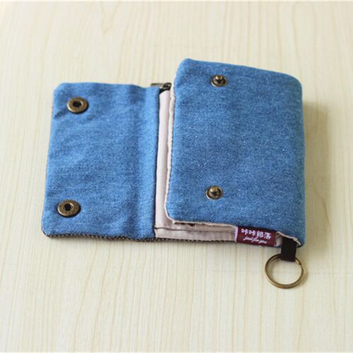 2022 Women Cotton Fabric Short Wallet for Female Large Capac