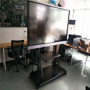 液晶电视幼儿园教学一体机可移动支架希沃鸿合触摸屏通用落地推车
