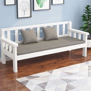 全实木长椅沙发椅小户型客厅阳台家用休闲靠背椅三人人长椅