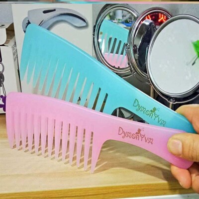 Large curly hair comb wide tooth comb big tooth comb 齿梳