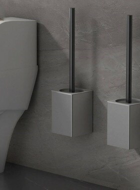 Toilet brush Aluminum Alloy square toilet holder Wall Mounte